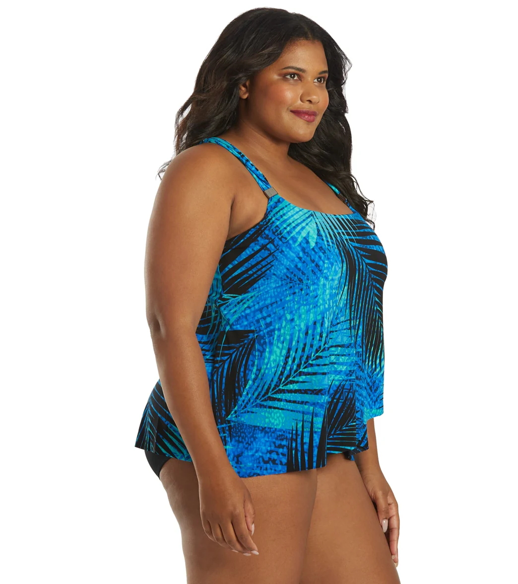 Miraclesuit Plus Women's Plus Size Shadowcat Dazzle Tankini Top - Image 2