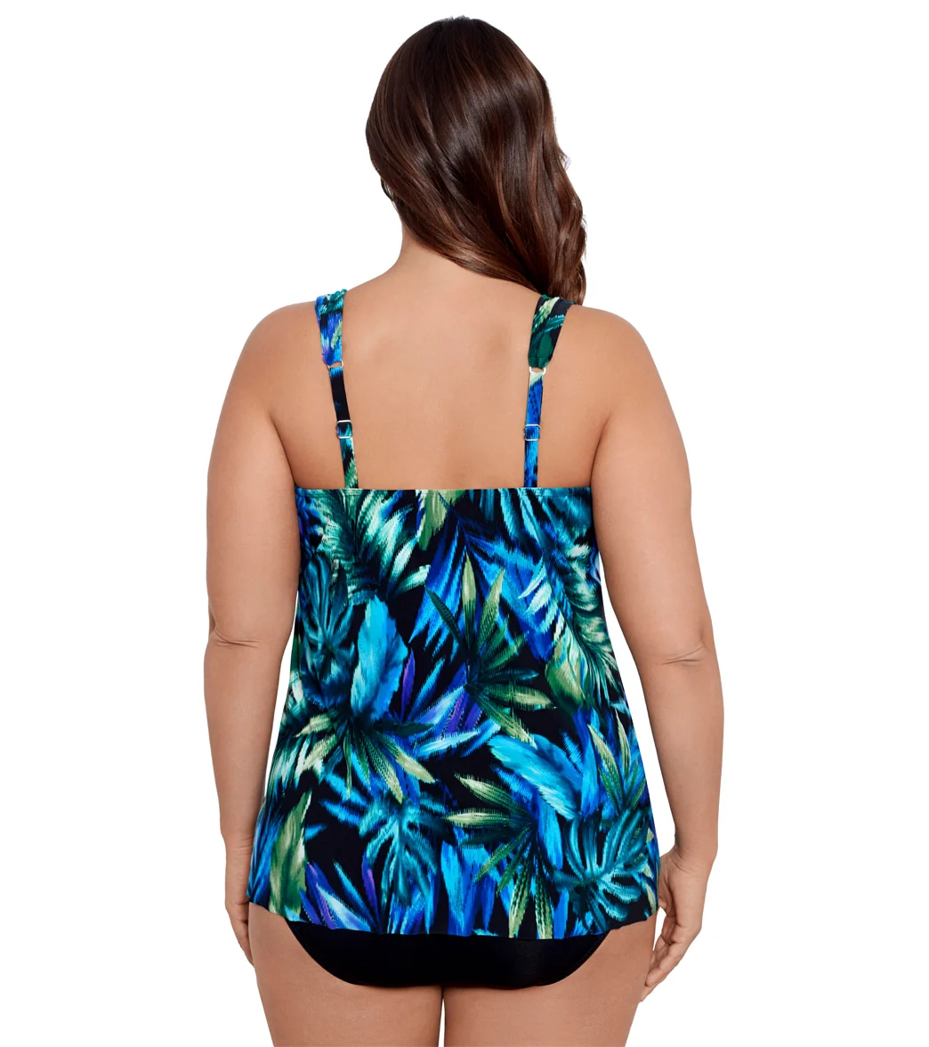 Miraclesuit Women's Plus Size Useppa Dazzle Tankini Top - Image 3