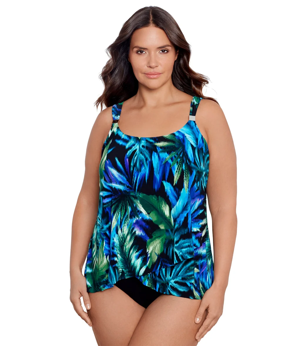 Miraclesuit Women's Plus Size Useppa Dazzle Tankini Top - Image 5