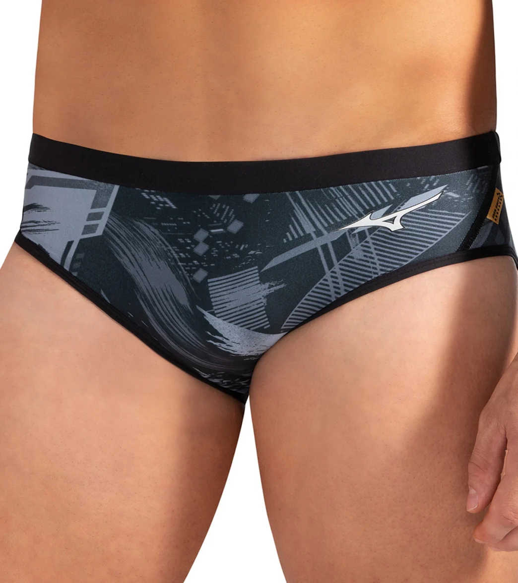 Mizuno Men's Exer Print Brief Swimsuit - Image 9