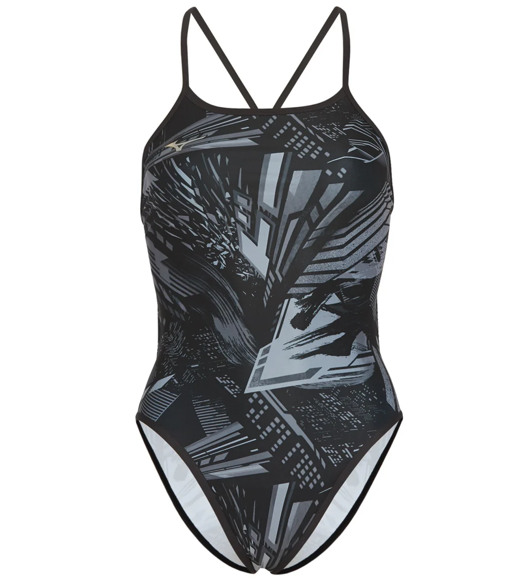 Mizuno Women's Exer Print Thin Strap One Piece Swimsuit - Image 8