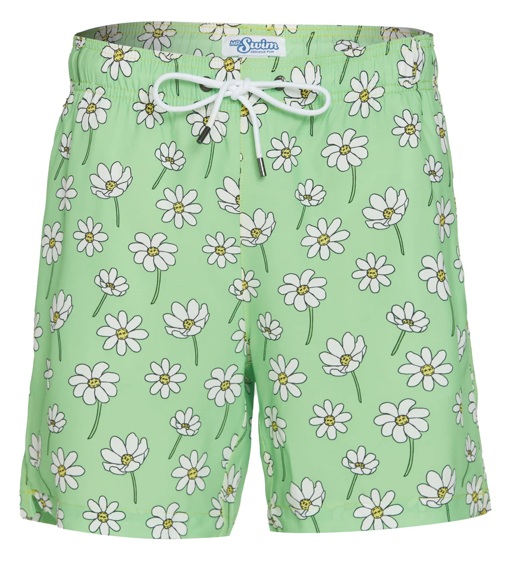 Mr.Swim Men's Scattered Daisies Swim Trunks - Image 10