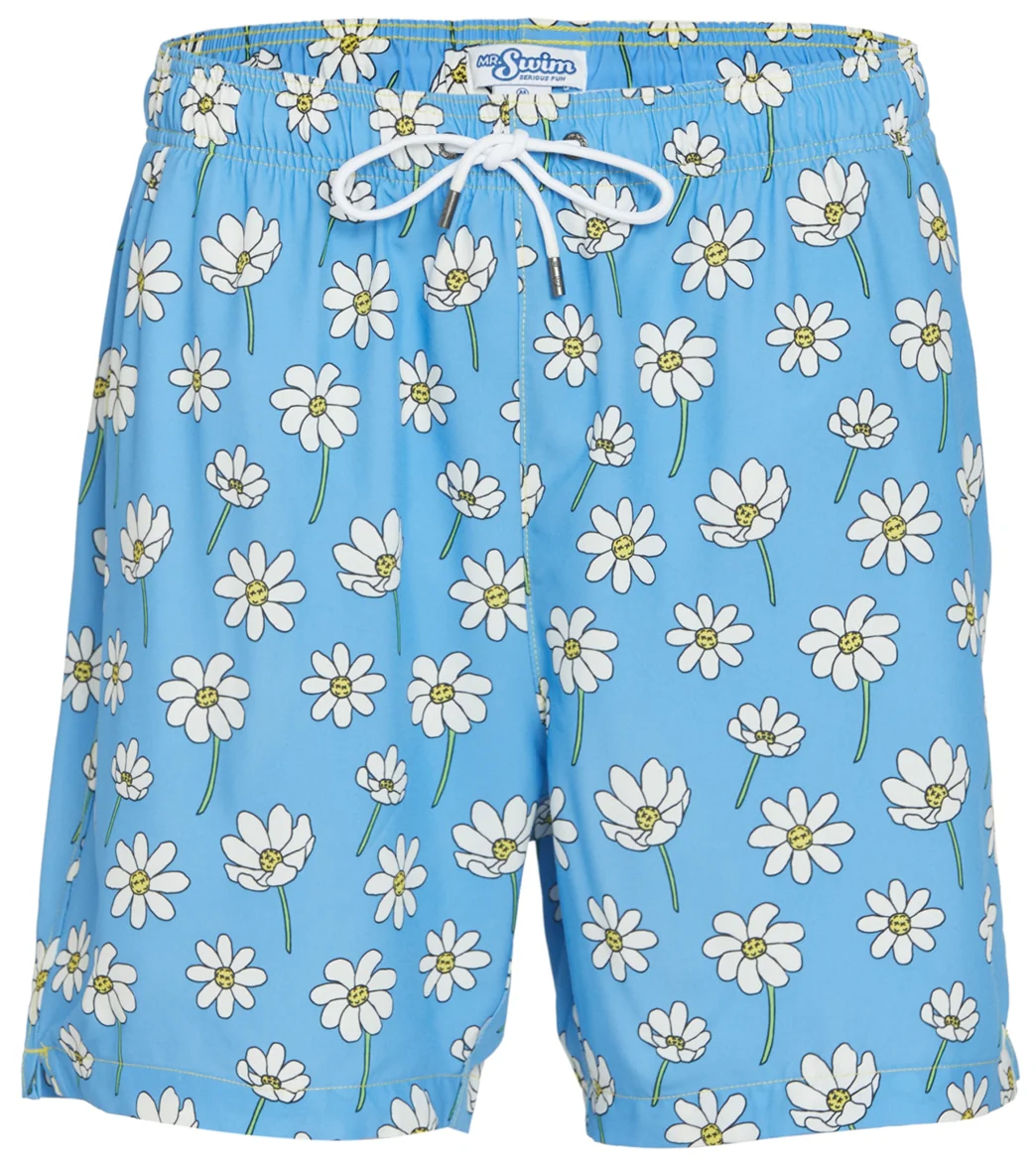 Mr.Swim Men's Scattered Daisies Swim Trunks - Image 15