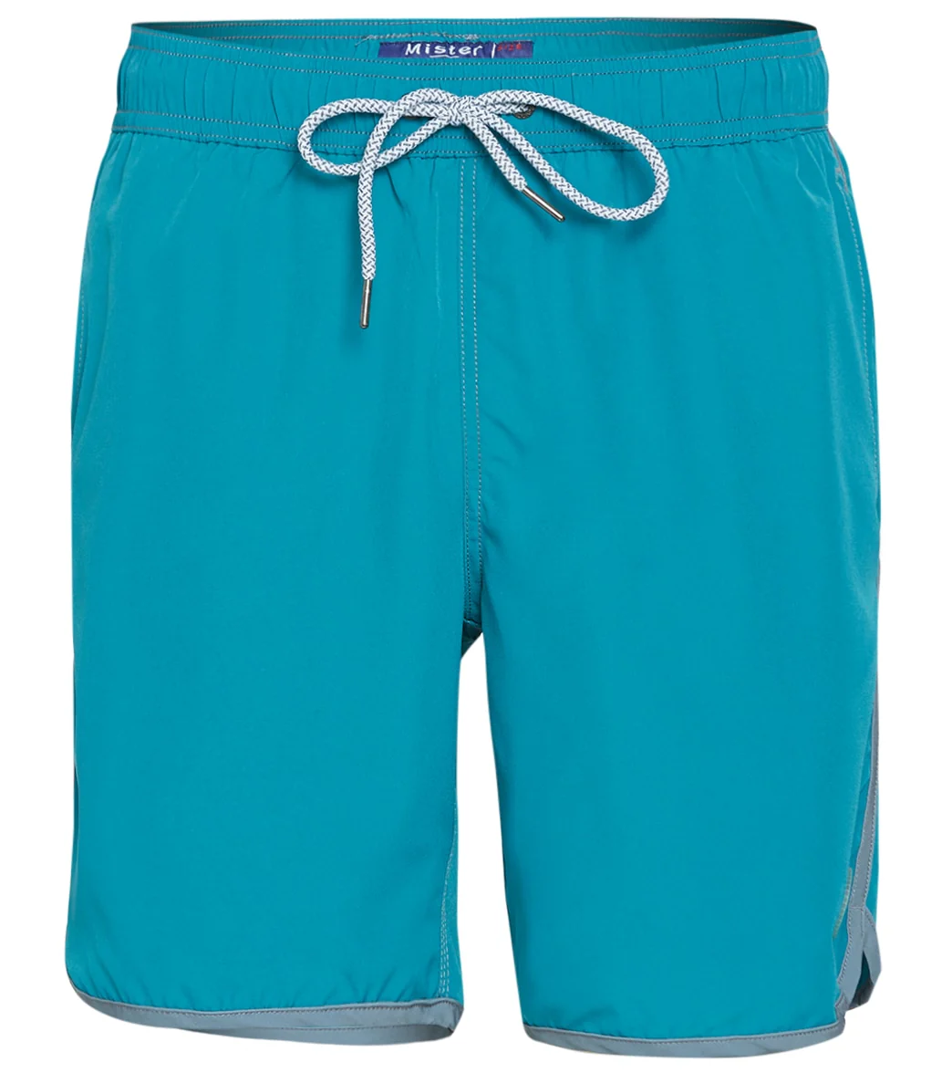 Mr.Swim Men's Solid 4-Way Stretch Swim Trunk