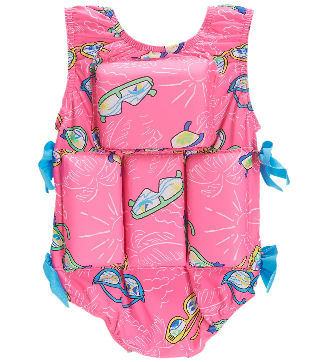 My Pool Pal Girl's Pink Sun Glasses Floatation Swimsuit - Image 2