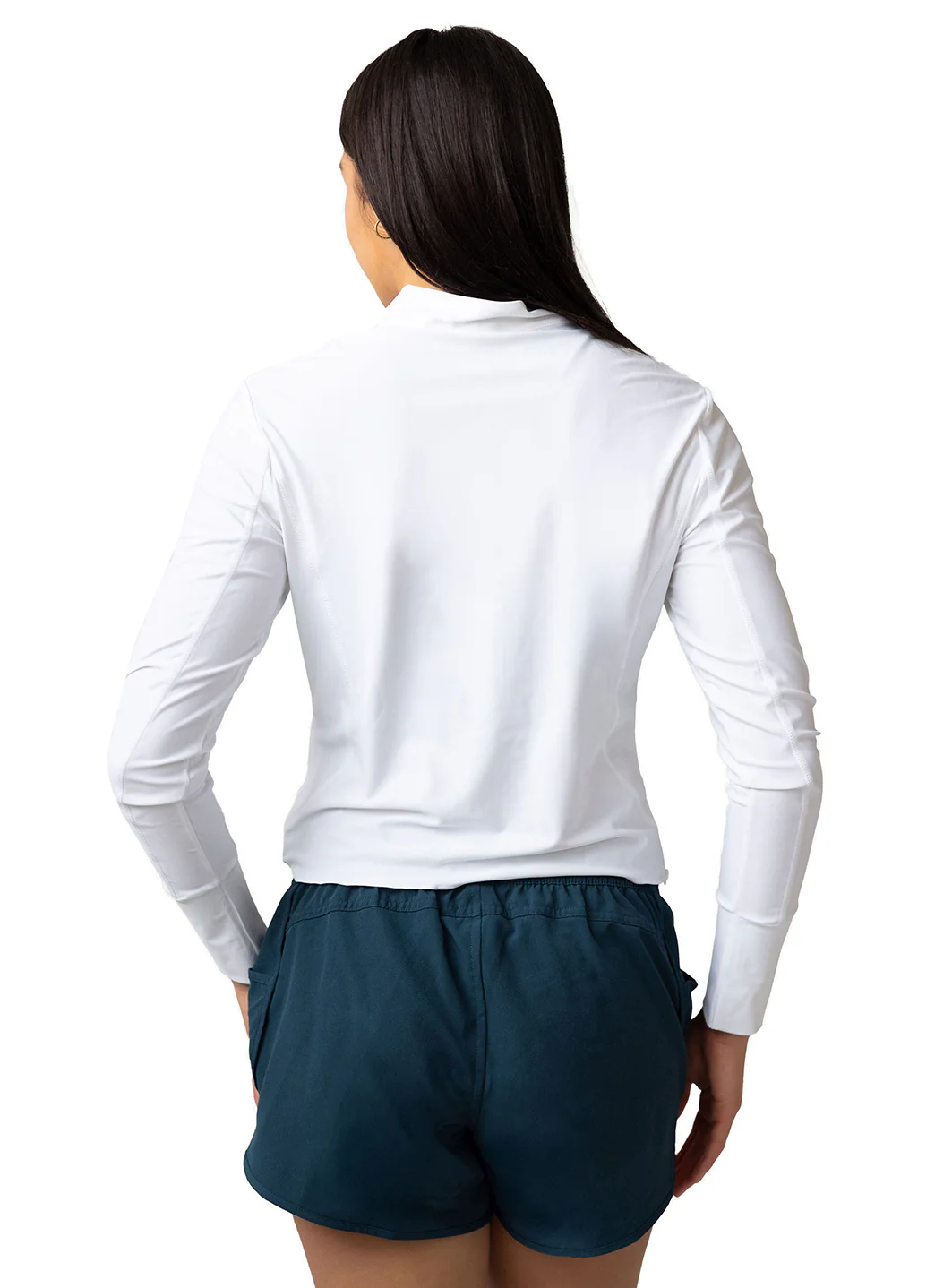 Nani Women's Canyons Solid Cropped Half Zip Long Sleeve Rash Guard - Image 3