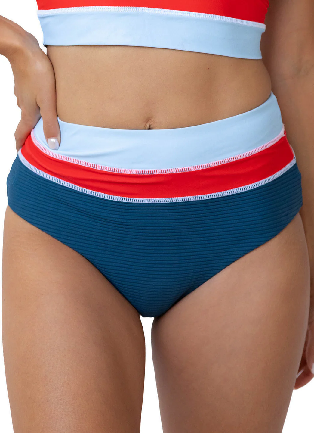 Nani Women's Flat Rib Color Block Bikini Bottom - Image 27
