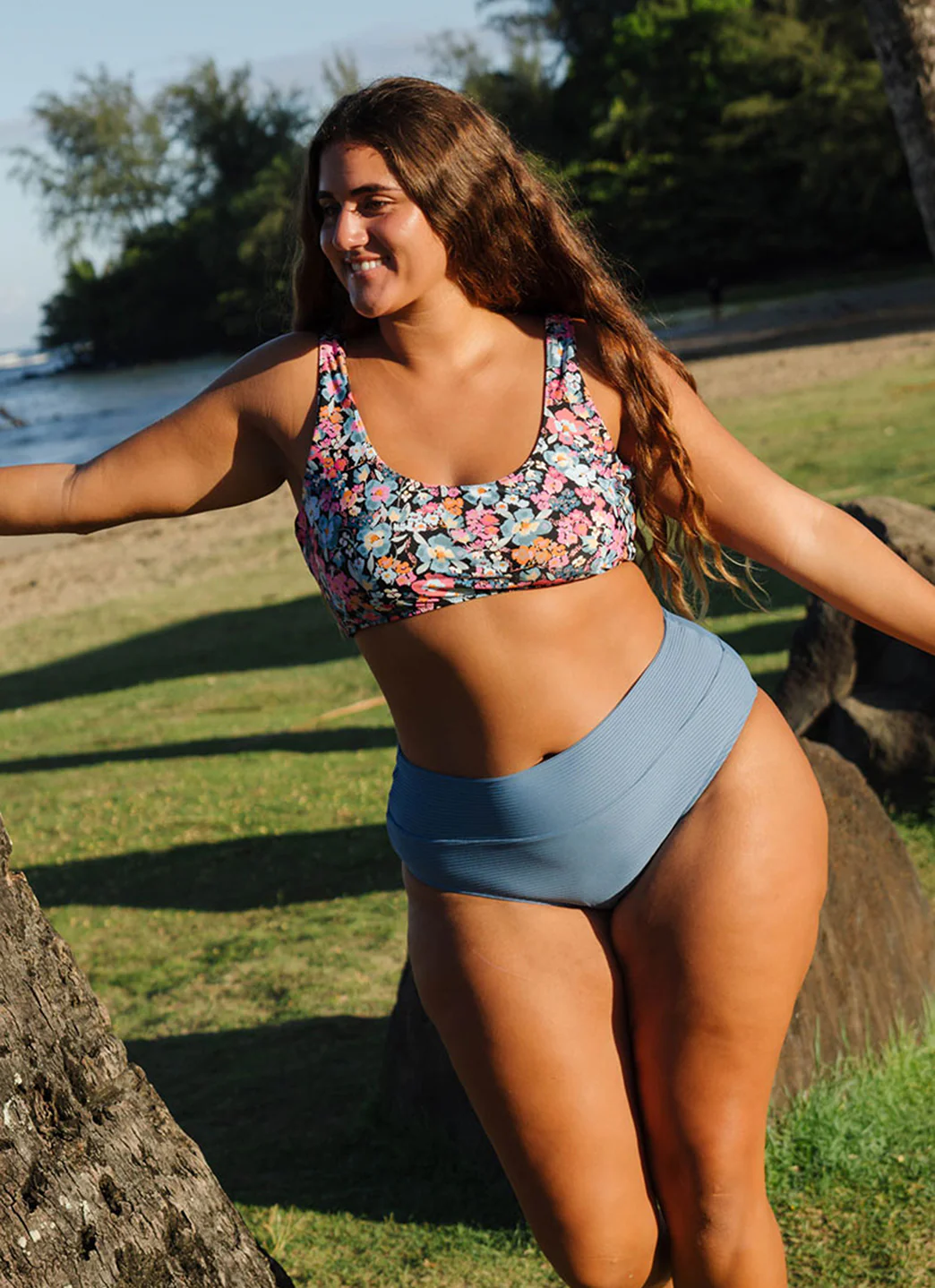 Nani Women's Solid Marine Flat Rib Bikini Bottom - Image 6