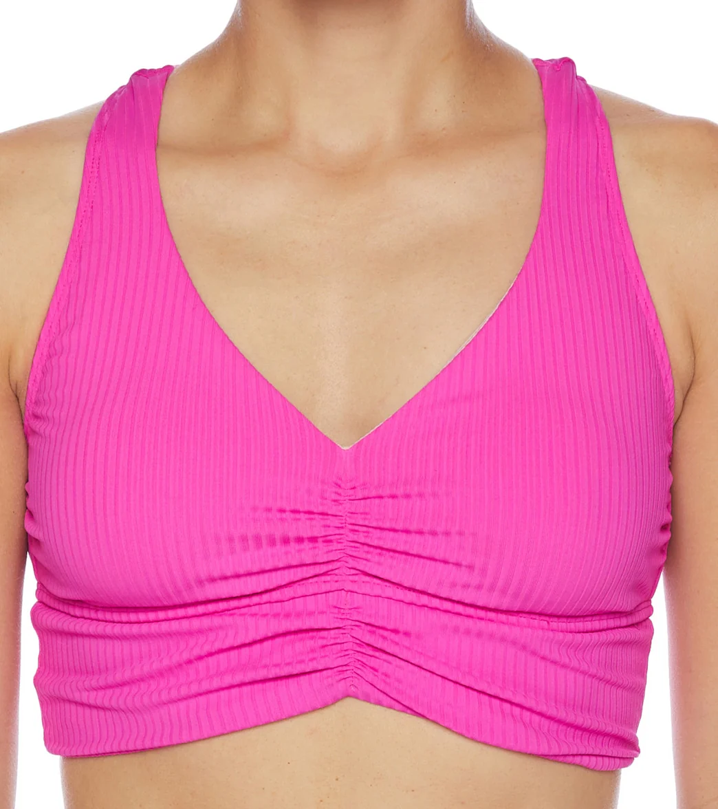 Next by Athena Women's In The Groove Gather V-Neck Crop Bikini Top - Image 4