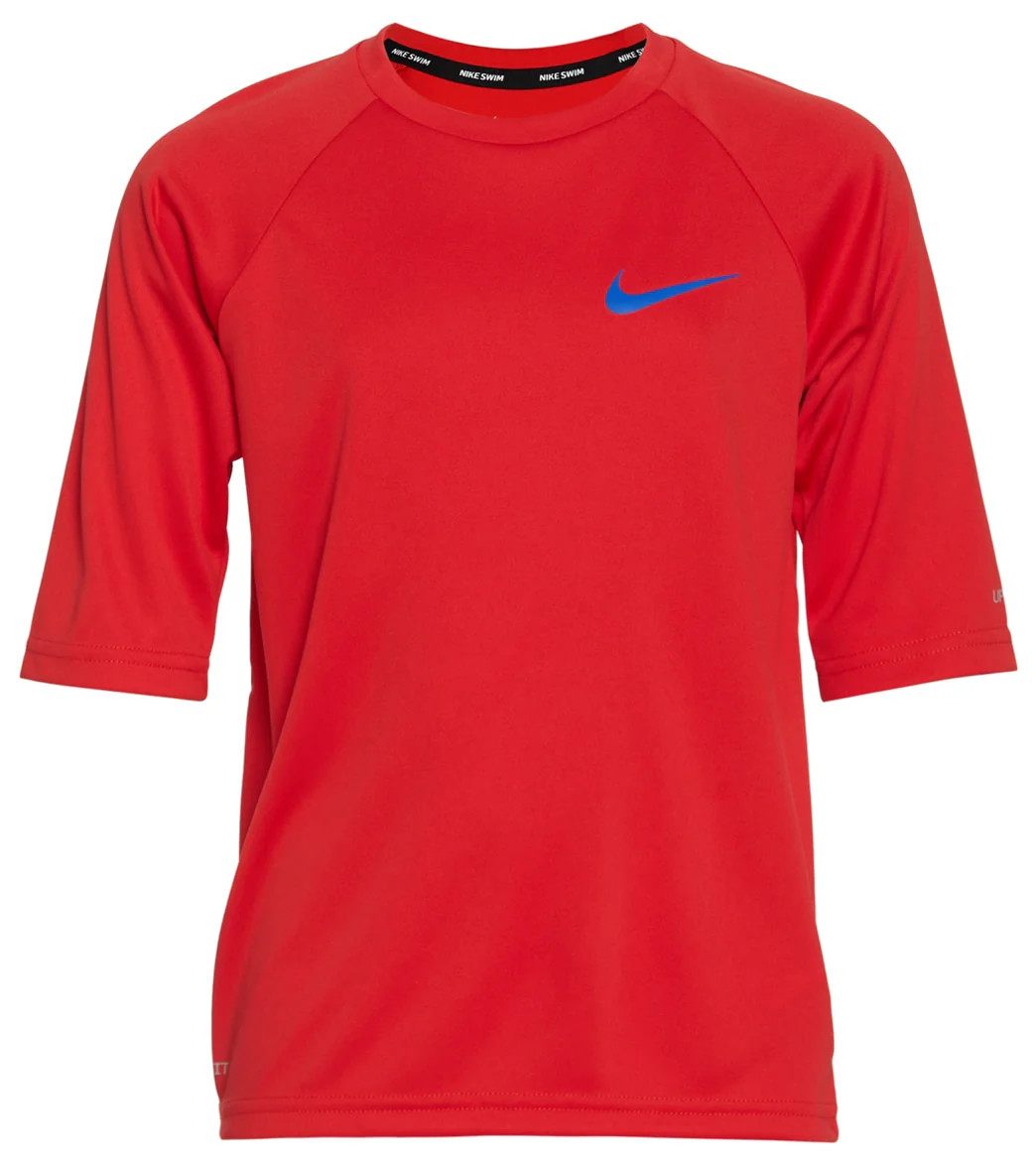 Nike Boys' Block Logo Short Sleeve Hydroguard (Big Kid) - Image 8