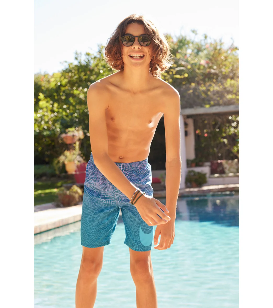 Nike Boys' Grid Swoosh Swim Trunks (Big Kid) - Image 4