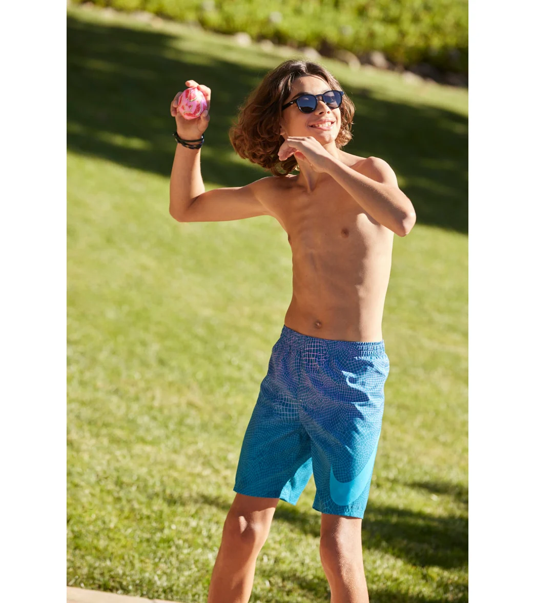 Nike Boys' Grid Swoosh Swim Trunks (Big Kid) - Image 5
