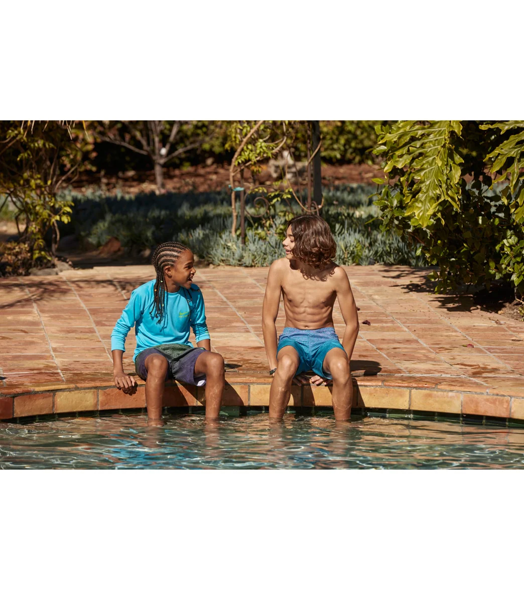 Nike Boys' Grid Swoosh Swim Trunks (Big Kid) - Image 8