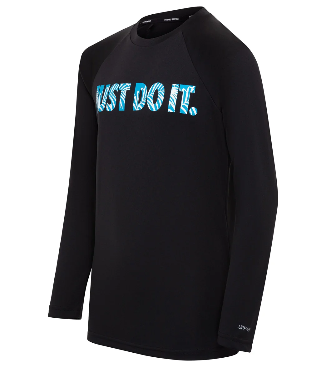 Nike Boys' JDI Tropic Long Sleeve Hydroguard (Big Kid) - Image 13