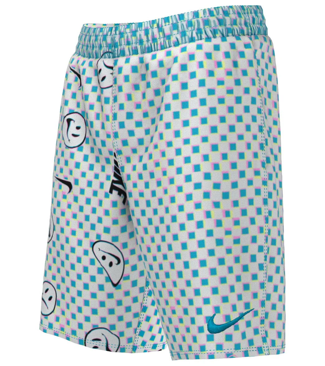 Nike Boys' Smiles Check Swim Trunks (Big Kid) - Image 6