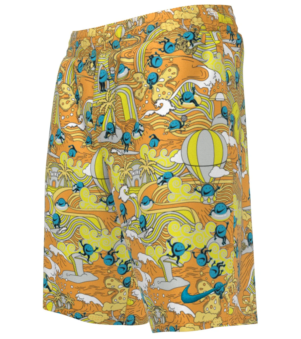 Nike Boys' Tie Dye Swoosh Swim Trunks (Big Kid)