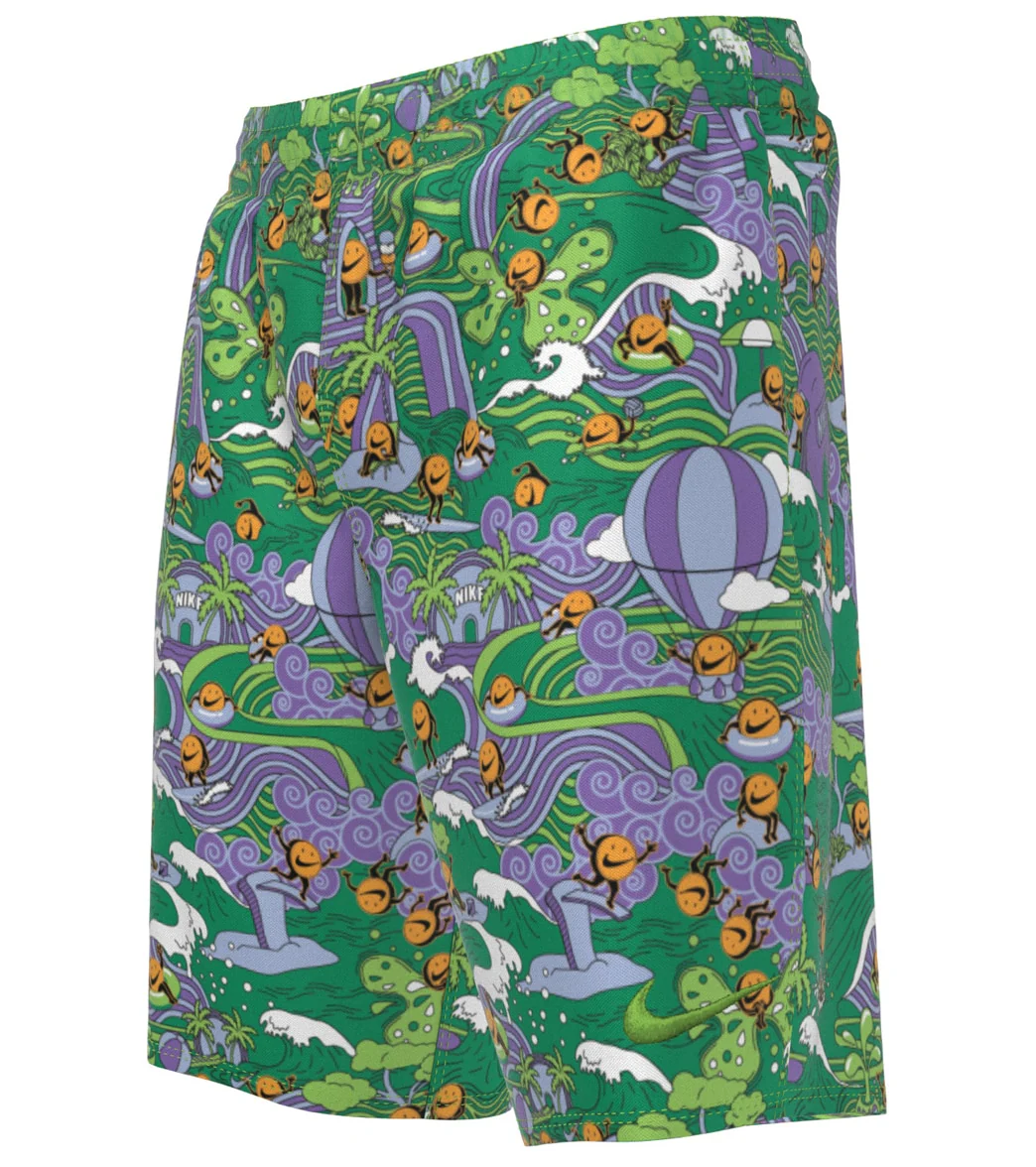 Nike Boys' Tie Dye Swoosh Swim Trunks (Big Kid) - Image 6