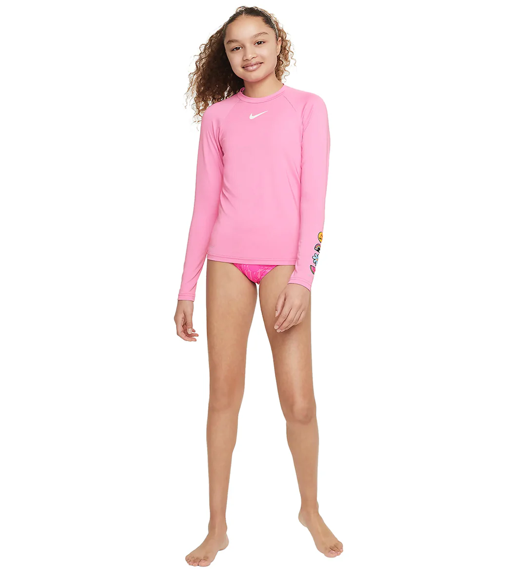 Nike Girls' Charms Long Sleeve Hydroguard (Big Kid) - Image 3