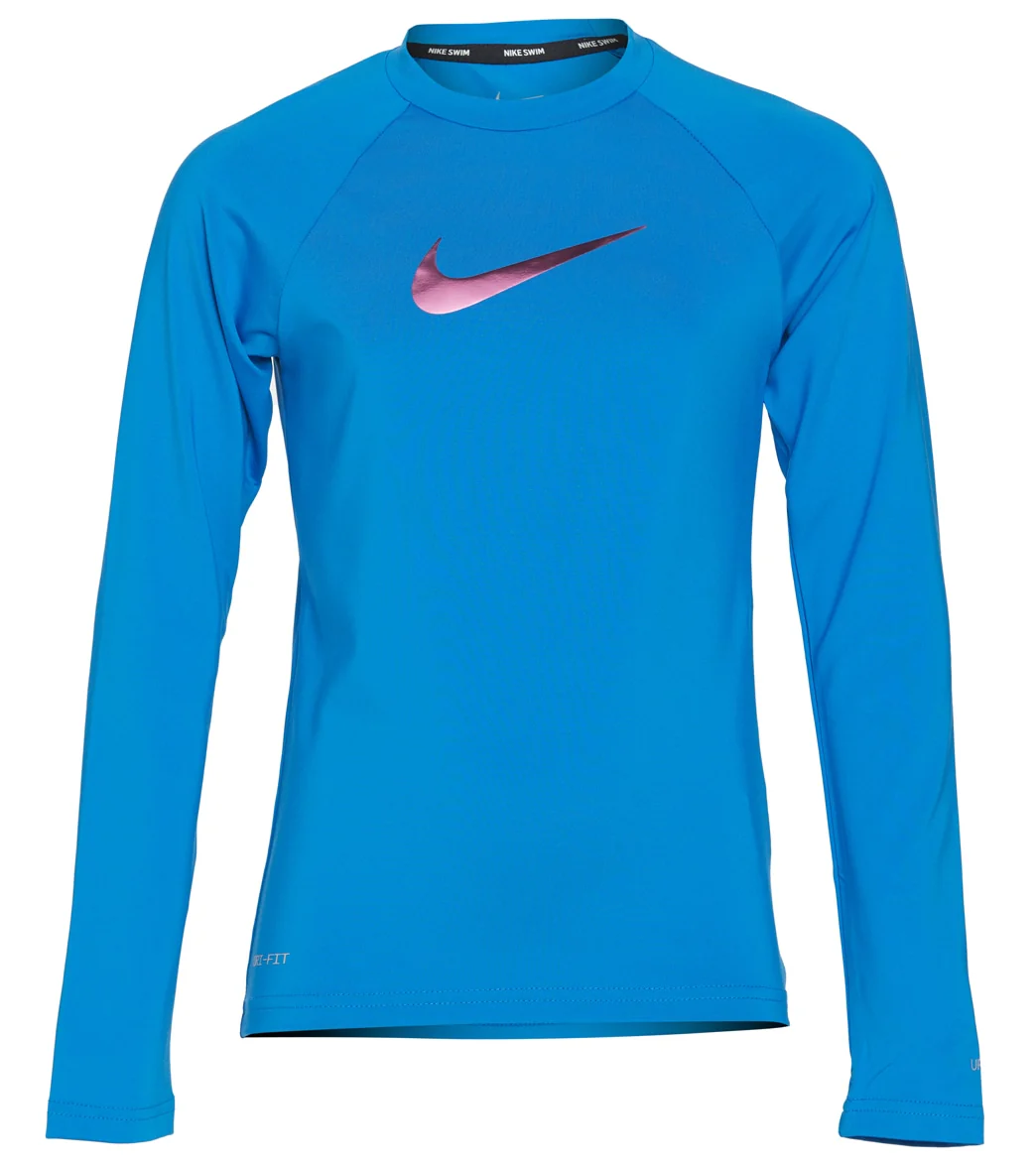 Nike Girls' Essential Long Sleeve Hydroguard (Big Kid) - Image 14