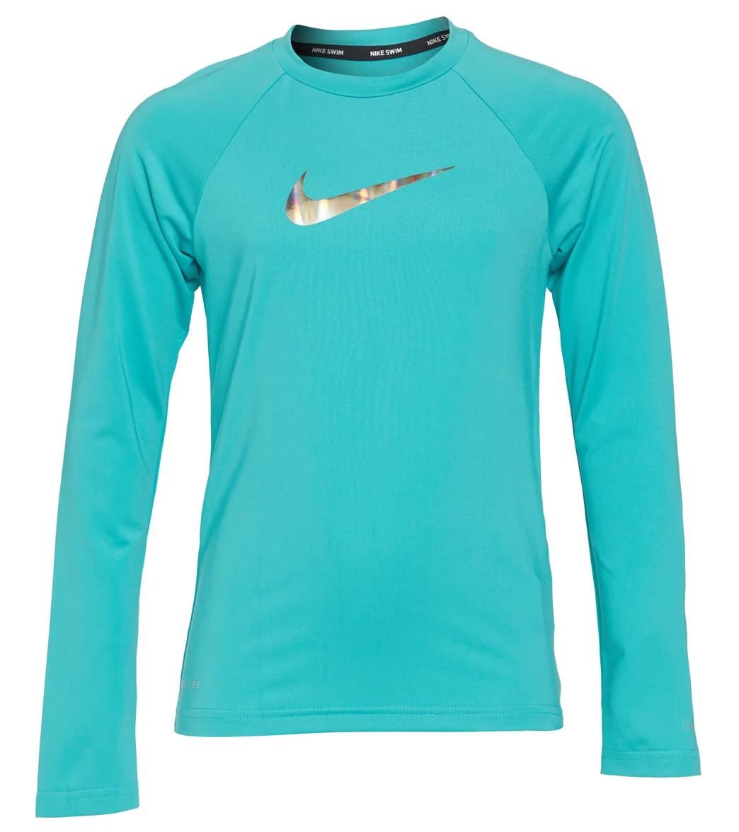 Nike Girls' Essential Long Sleeve Hydroguard (Big Kid) - Image 18