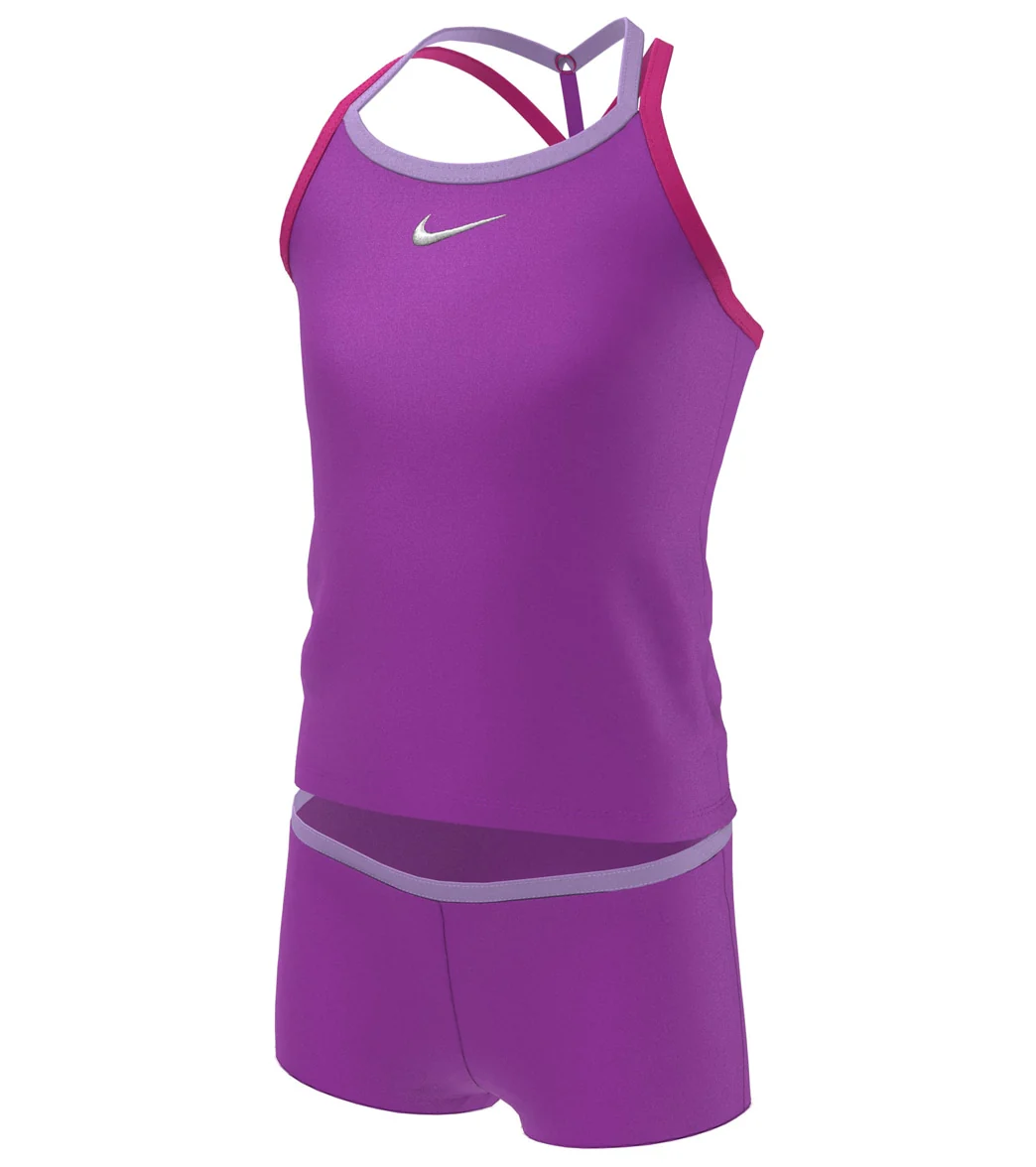Nike Girls' Essential T-Crossback Two Piece Tankini Set (Big Kid) - Image 11