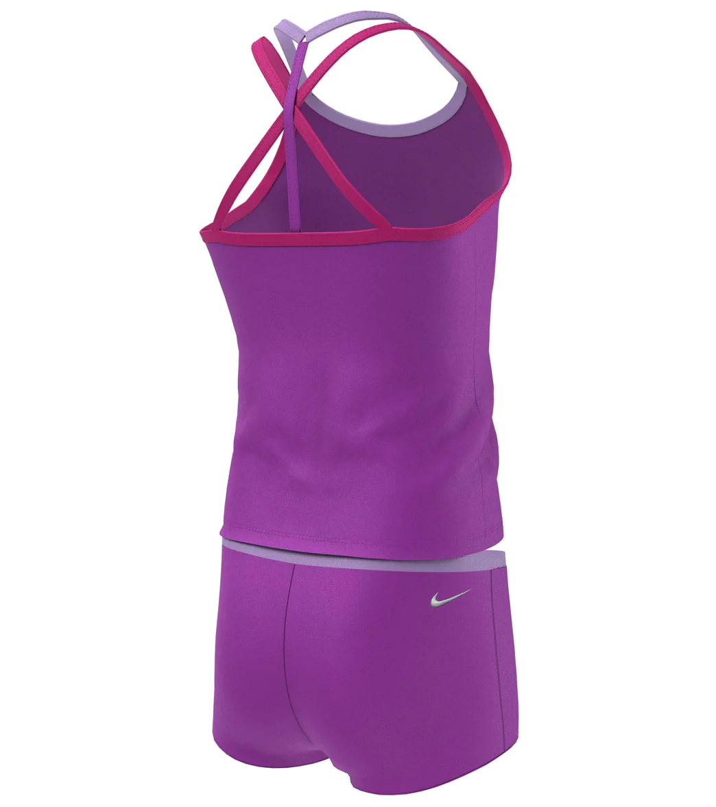 Nike Girls' Essential T-Crossback Two Piece Tankini Set (Big Kid) - Image 12