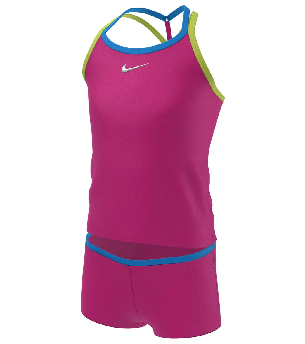 Nike Girls' Essential T-Crossback Two Piece Tankini Set (Big Kid) - Image 18