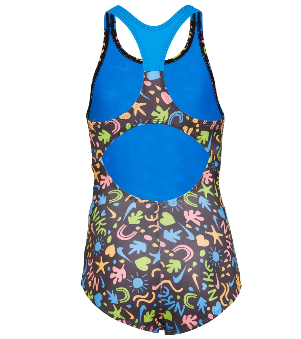 Nike Girls' Fun Forest Racerback One Piece Swimsuit (Little Kid) - Image 7