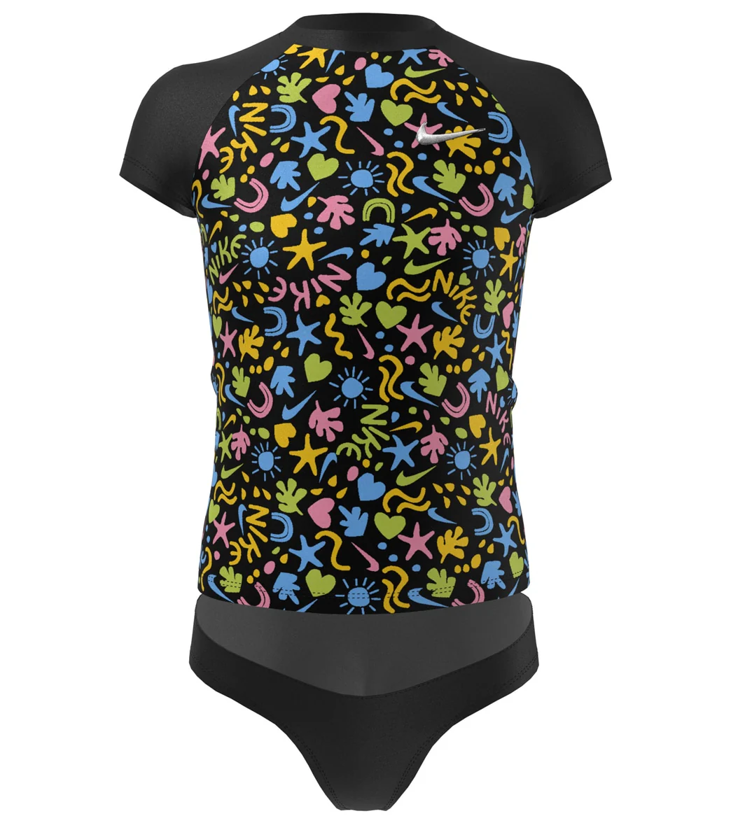Nike Girls' Fun Forest Short Sleeve Top Bikini Set (Big Kid) - Image 16
