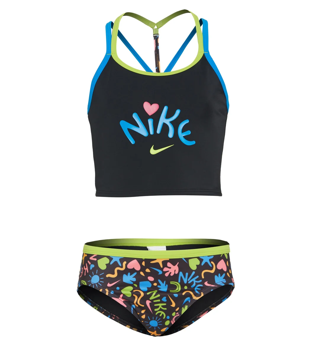 Nike Girls' Fun Forest T-Crossback Two Piece Midkini Set(Big Kid) - Image 12