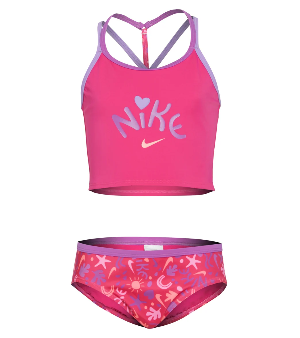 Nike Girls' Fun Forest T-Crossback Two Piece Midkini Set(Big Kid) - Image 4