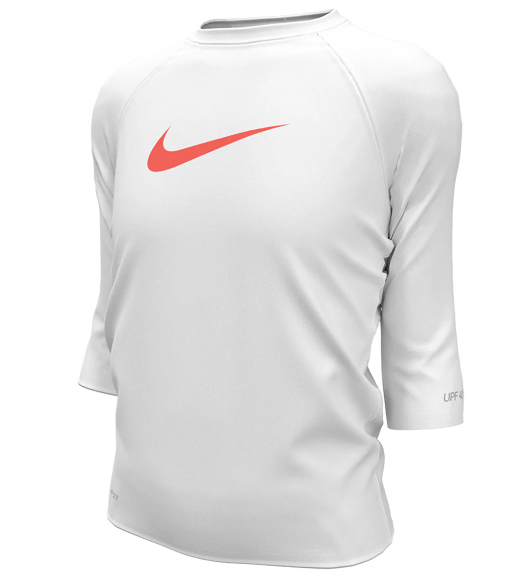Nike Girls' Logo Short Sleeve Hydroguard (Big Kid) - Image 13