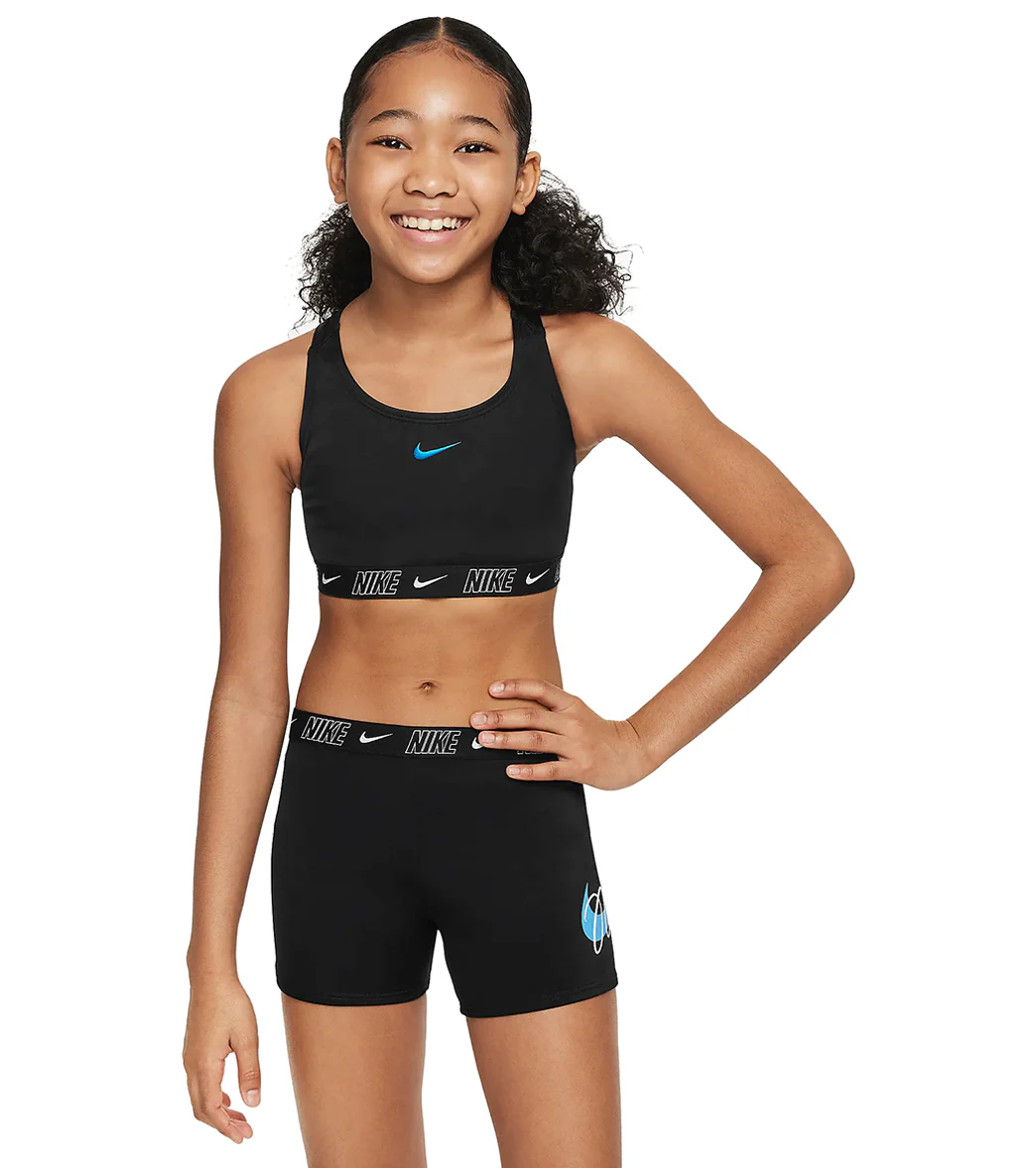 Nike Girls' Logo Tape Racerback Bikini Set (Big Kid) - Image 7