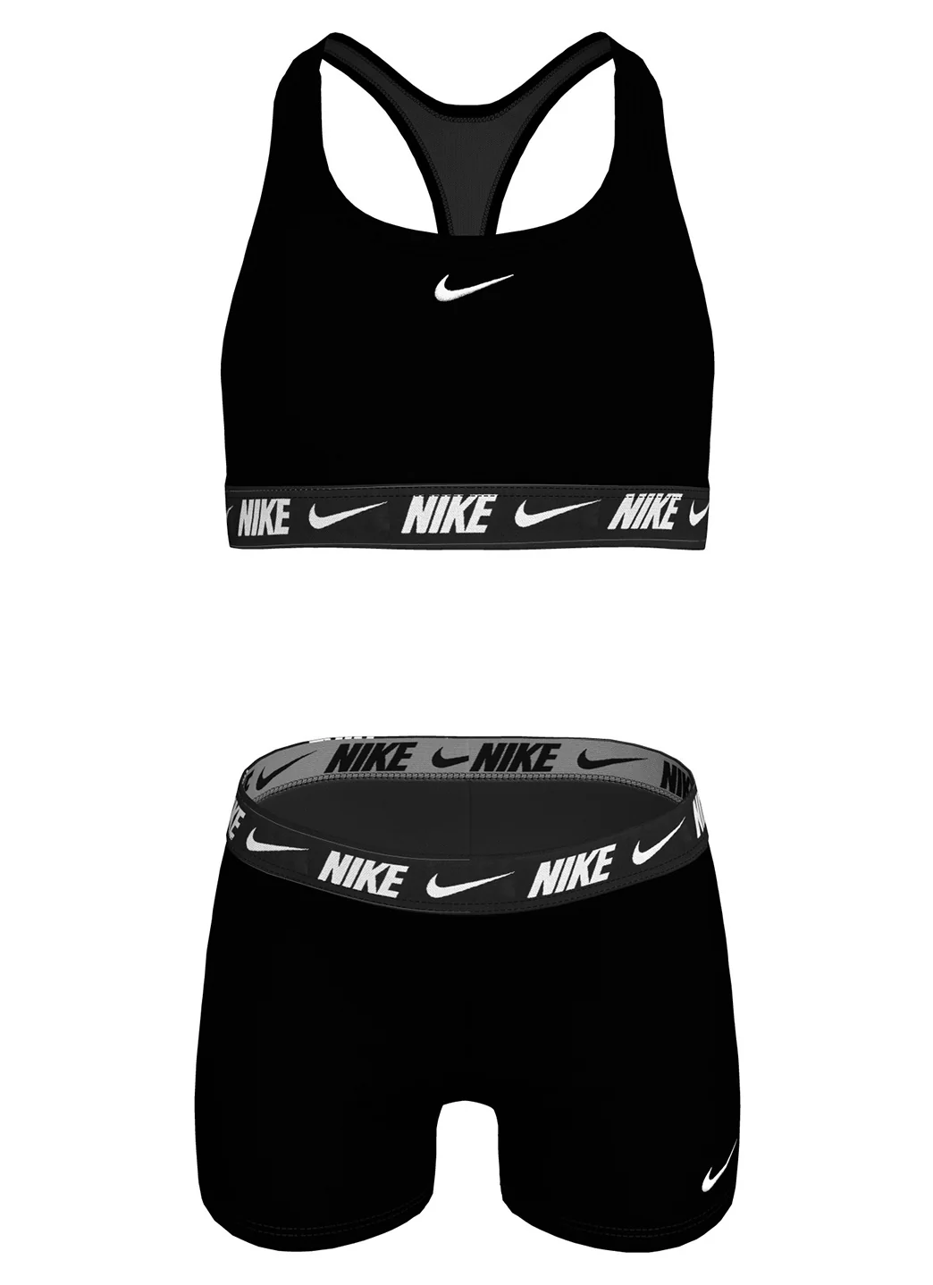 Nike Girls' Logo Tape Racerback Two Piece Bikini Short Set (Big Kid) - Image 3