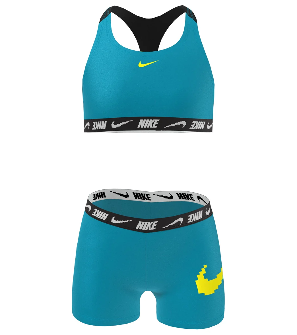 Nike Girls' Logo Tape Two Piece Bikini Set (Big Kid) - Image 18