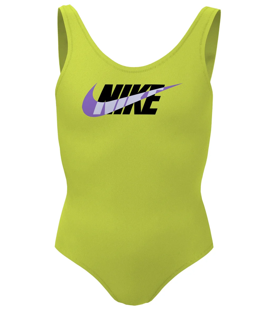 Nike Girls' Multi Logo U Back One Piece Swimsuit (Big Kid) - Image 16