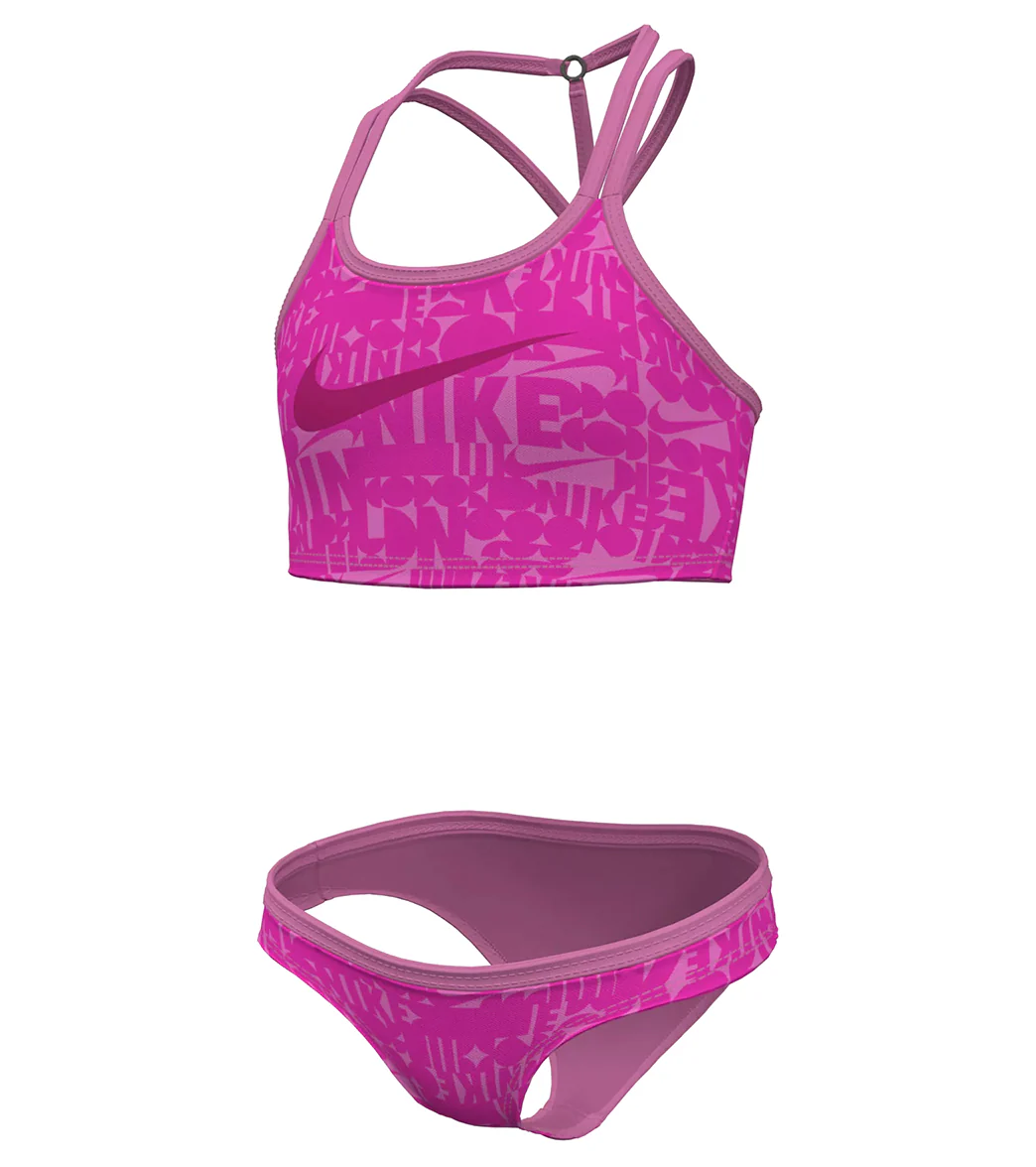 Nike Girls' Retro Flow T-Crossback Midkini Set (Big Kid) - Image 2
