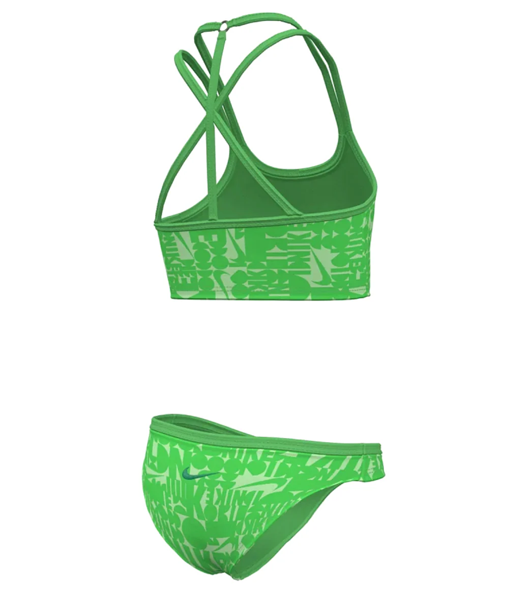 Nike Girls' Retro Flow T-Crossback Midkini Set (Big Kid) - Image 8
