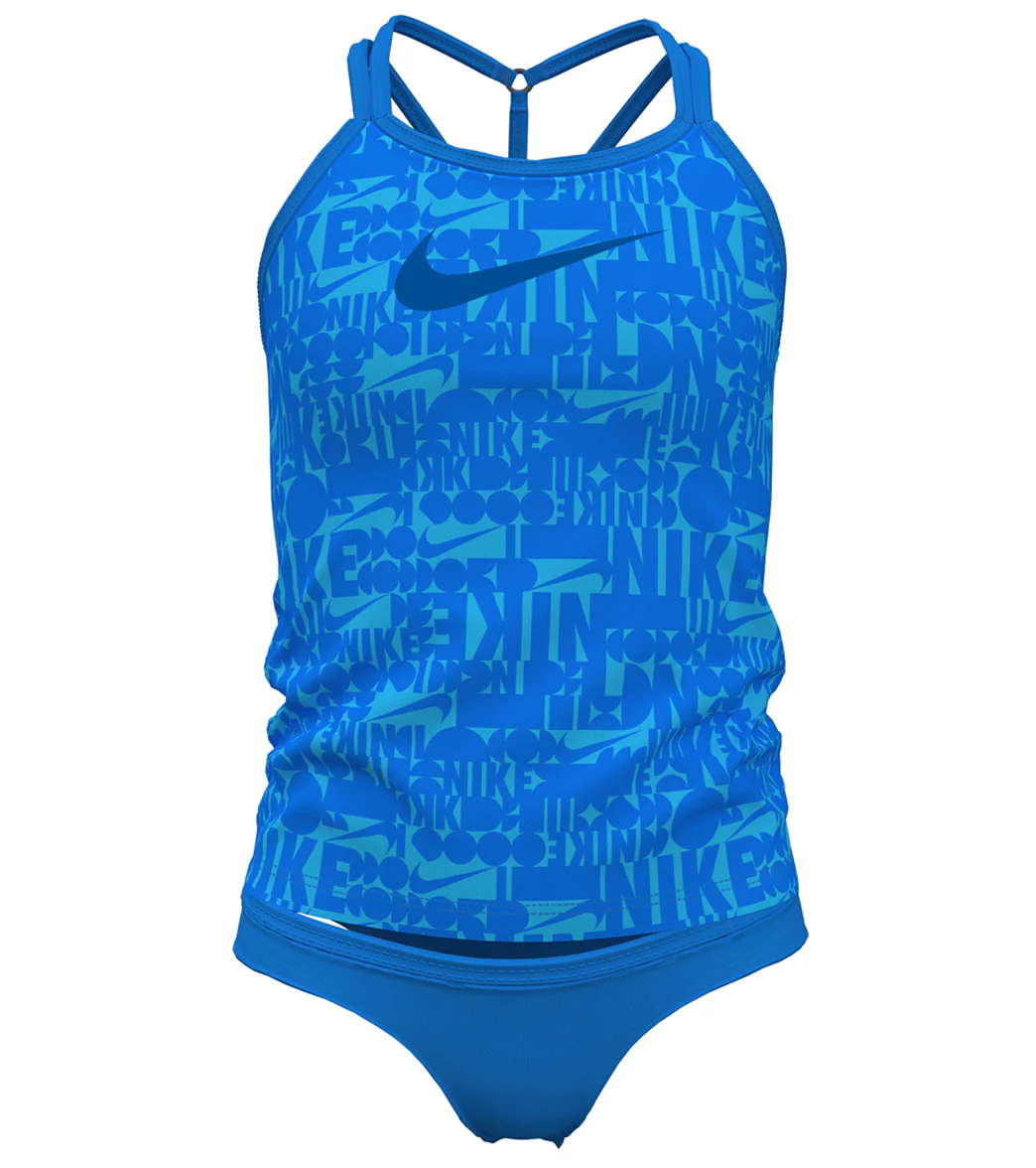 Nike Girls' Retro Flow T-Crossback Tankini Set (Big Kid) - Image 11