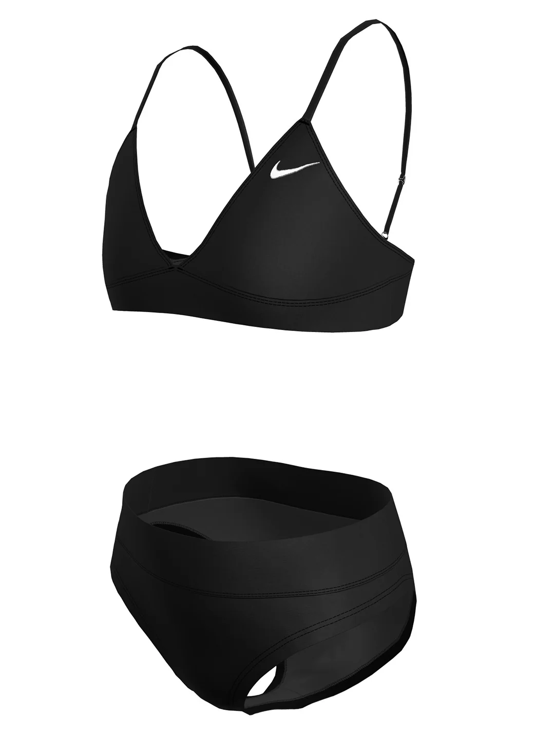 Nike Girls' Solid Essential Triangle Two Piece Bikini Set (Big Kid) - Image 8