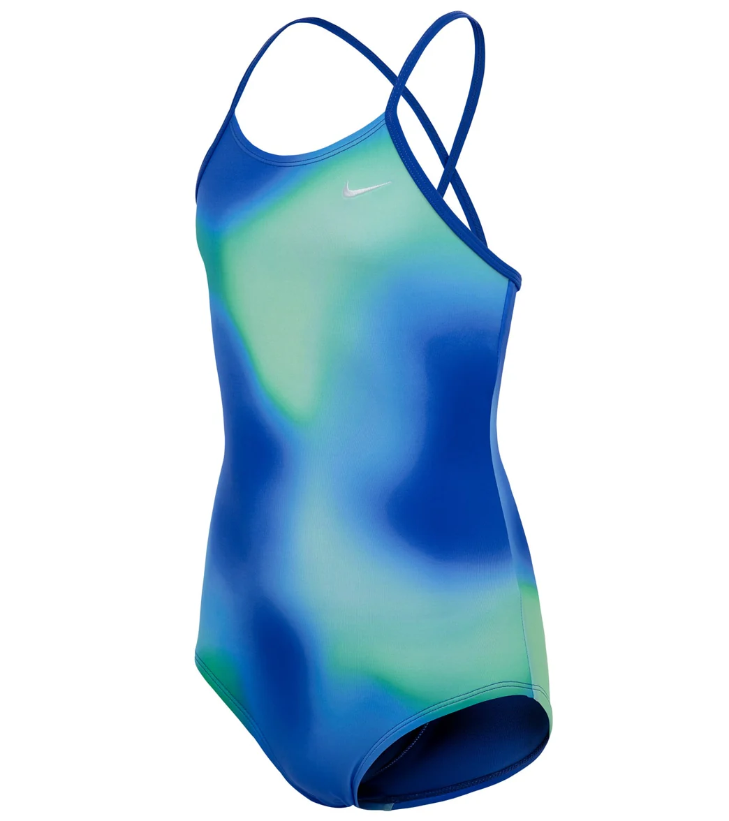 Nike Girls' Spectrum Crossback One Piece Swimsuit (Big Kid) - Image 5