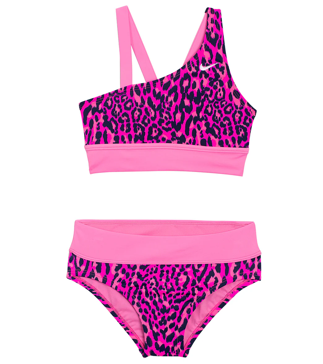 Nike Girls' Wild Asymmetrical Monokini Set (Big Kid) - Image 7
