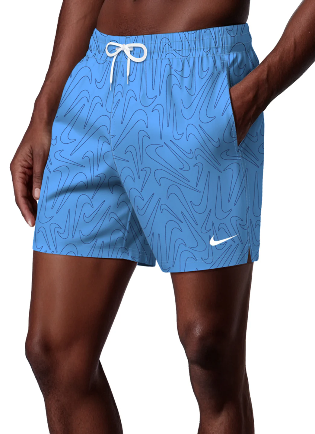 Nike Men's Breaker Tossed Swoosh 10" Volley Swim Trunk - Image 12