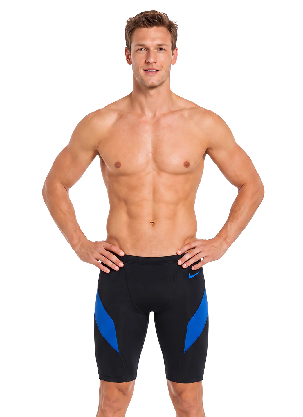 Nike Men's HydraStrong Colorblock Jammer Swimsuit - Image 53