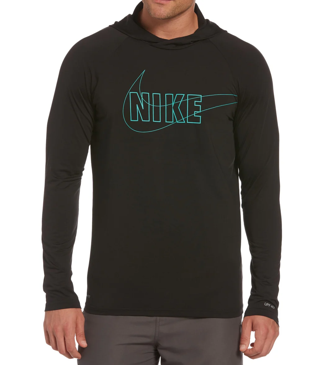 Nike Men's Outline Logo Long Sleeve Hooded Hydroguard - Image 16