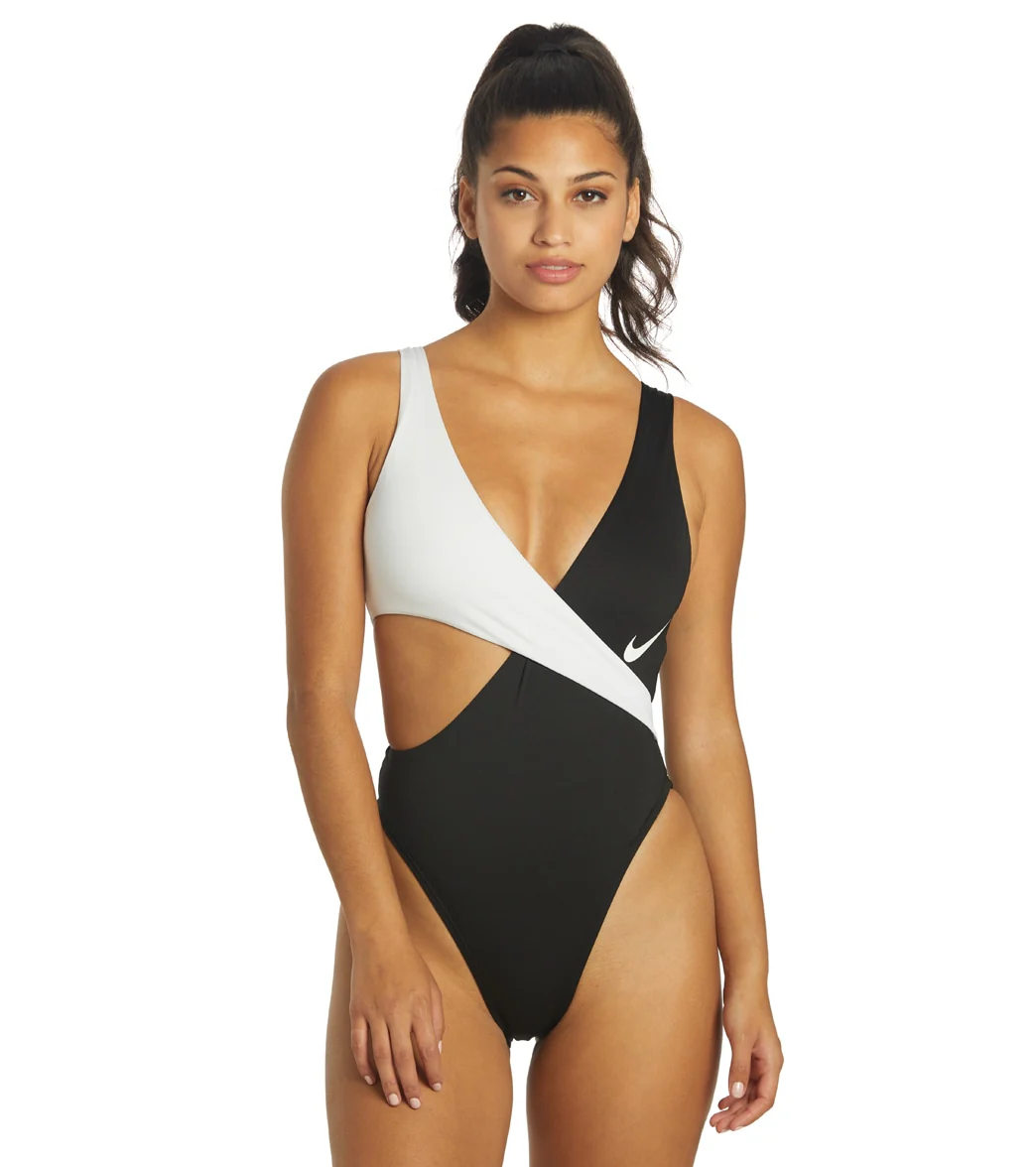 Nike Women's Colorblock Crossover One Piece Swimsuit - Image 8