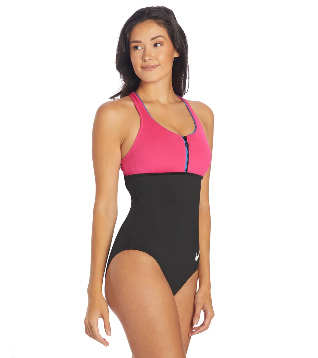 Nike Women's Colorblock Racerback One Piece Swimsuit - Image 2