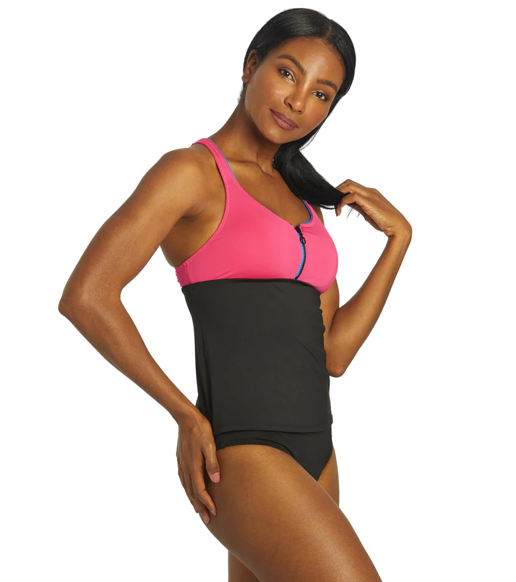 Nike Women's Colorblock Racerback Tankini Top - Image 10