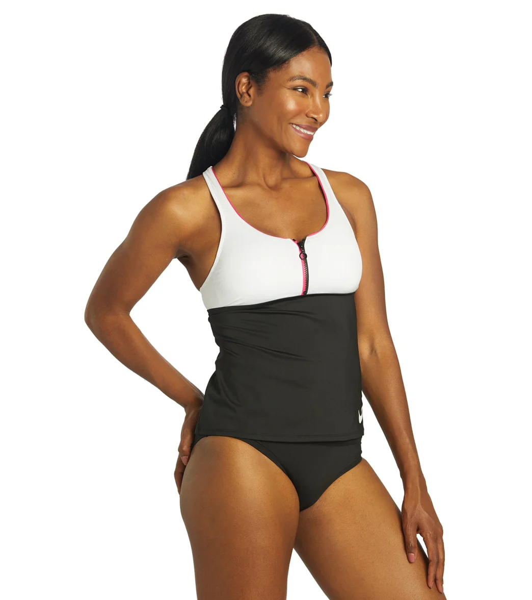 Nike Women's Colorblock Racerback Tankini Top - Image 16