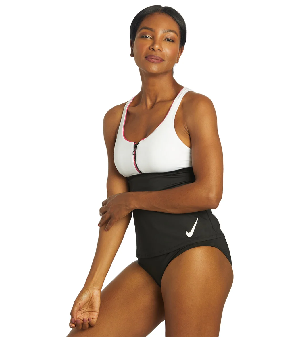 Nike Women's Colorblock Racerback Tankini Top - Image 19